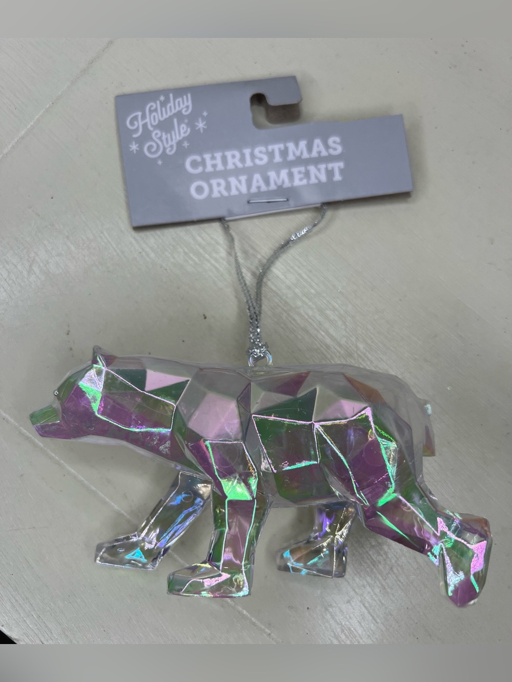 Brand New-Holiday Style Iridescent Polar Bear Ornament
